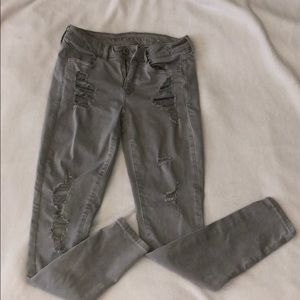 AE next level stretch gray jeans